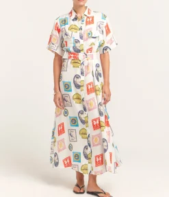 Memento Dress In Holiday Stamp
