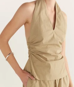 Mia Top In Tan