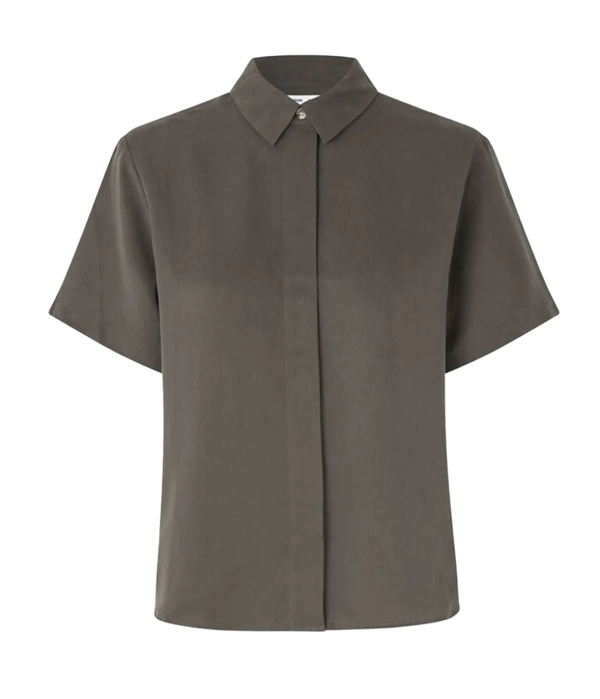 Mina Short Sleeve Shirt In Major Brown