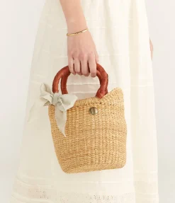 Mini Basket Bag In Tan