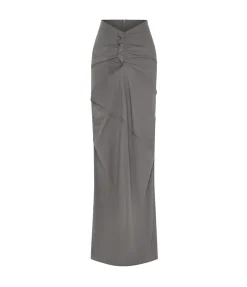 Minimal Ruffle Skirt In Slate