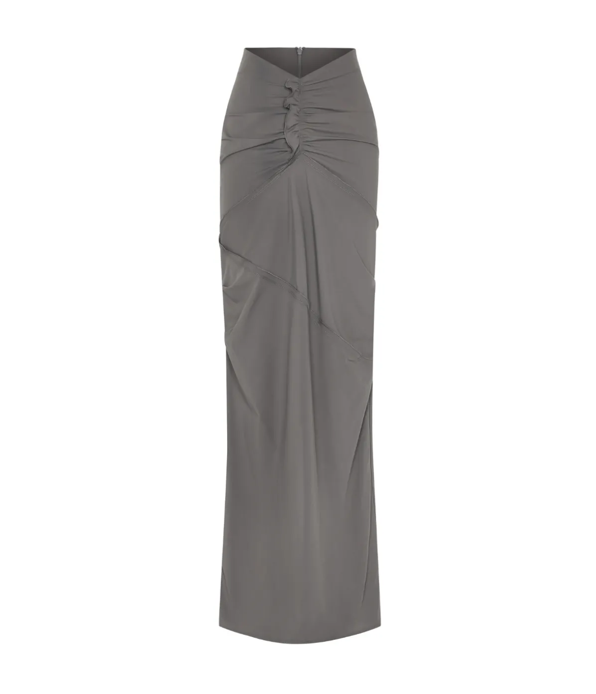 Minimal Ruffle Skirt In Slate