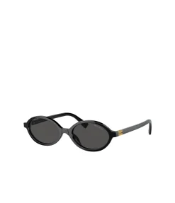 Miu Miu Oval Sunglasses In Black