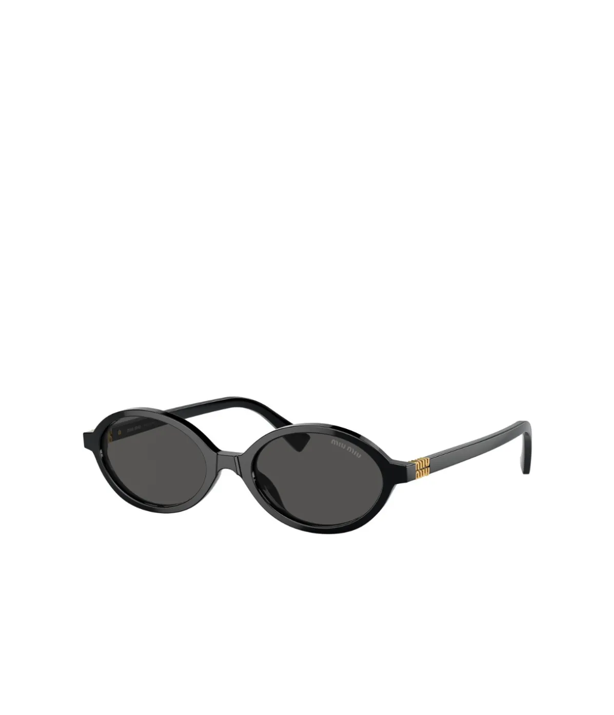 Miu Miu Oval Sunglasses In Black