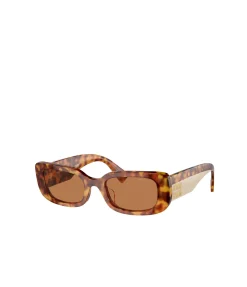 Miu Miu Rectangle Sunglasses In Havana