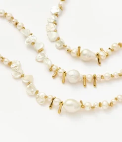 Mixed Pearl Statement Beaded Necklace
