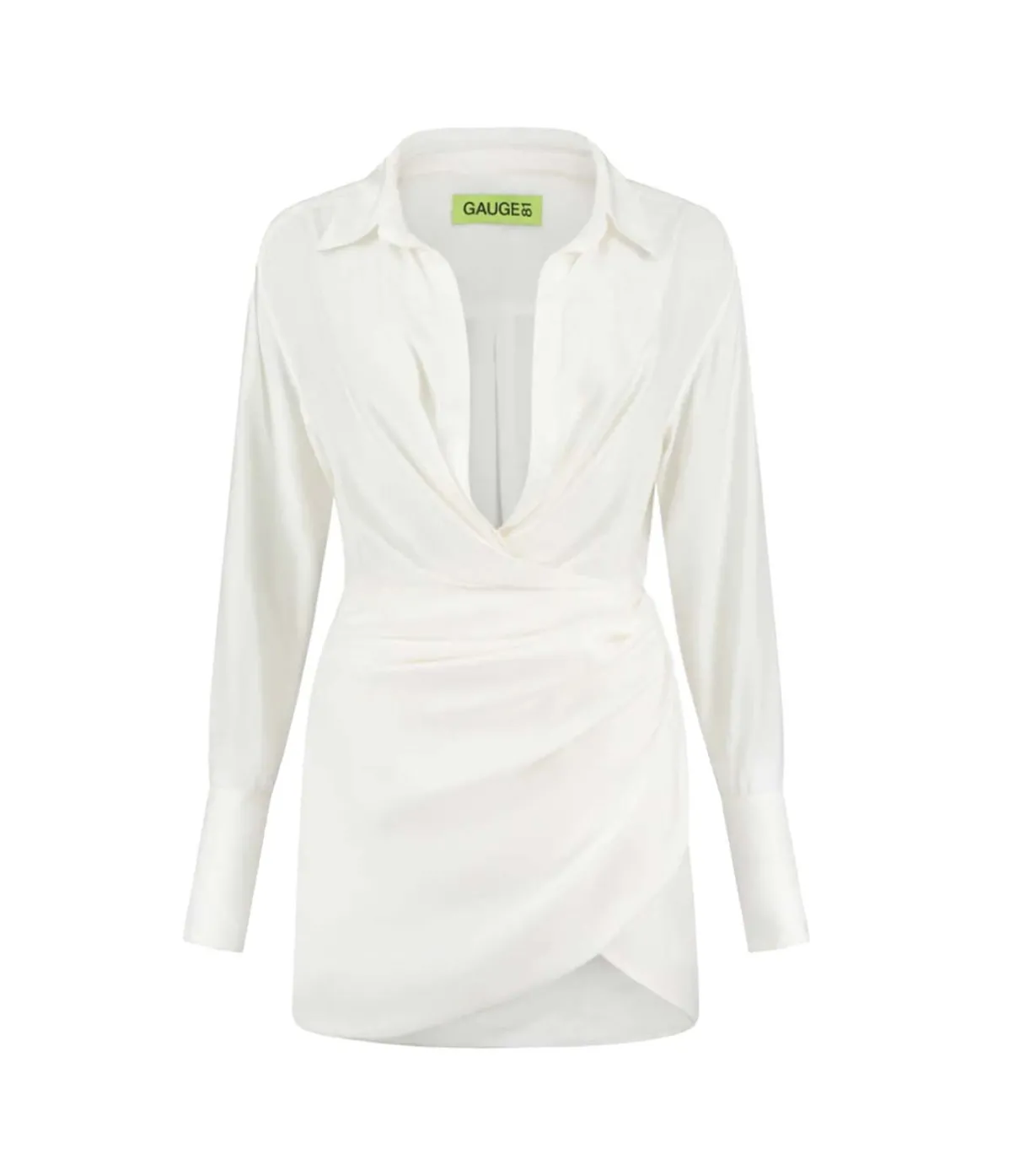 Naha Draped Silk Mini Dress In Ivory