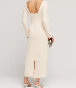 Nancy Long Sleeve Dress In Ivory