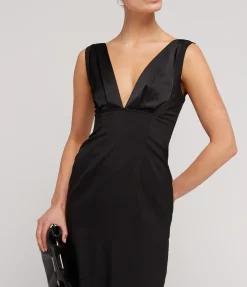 Nancy V-Neck Dress In Black