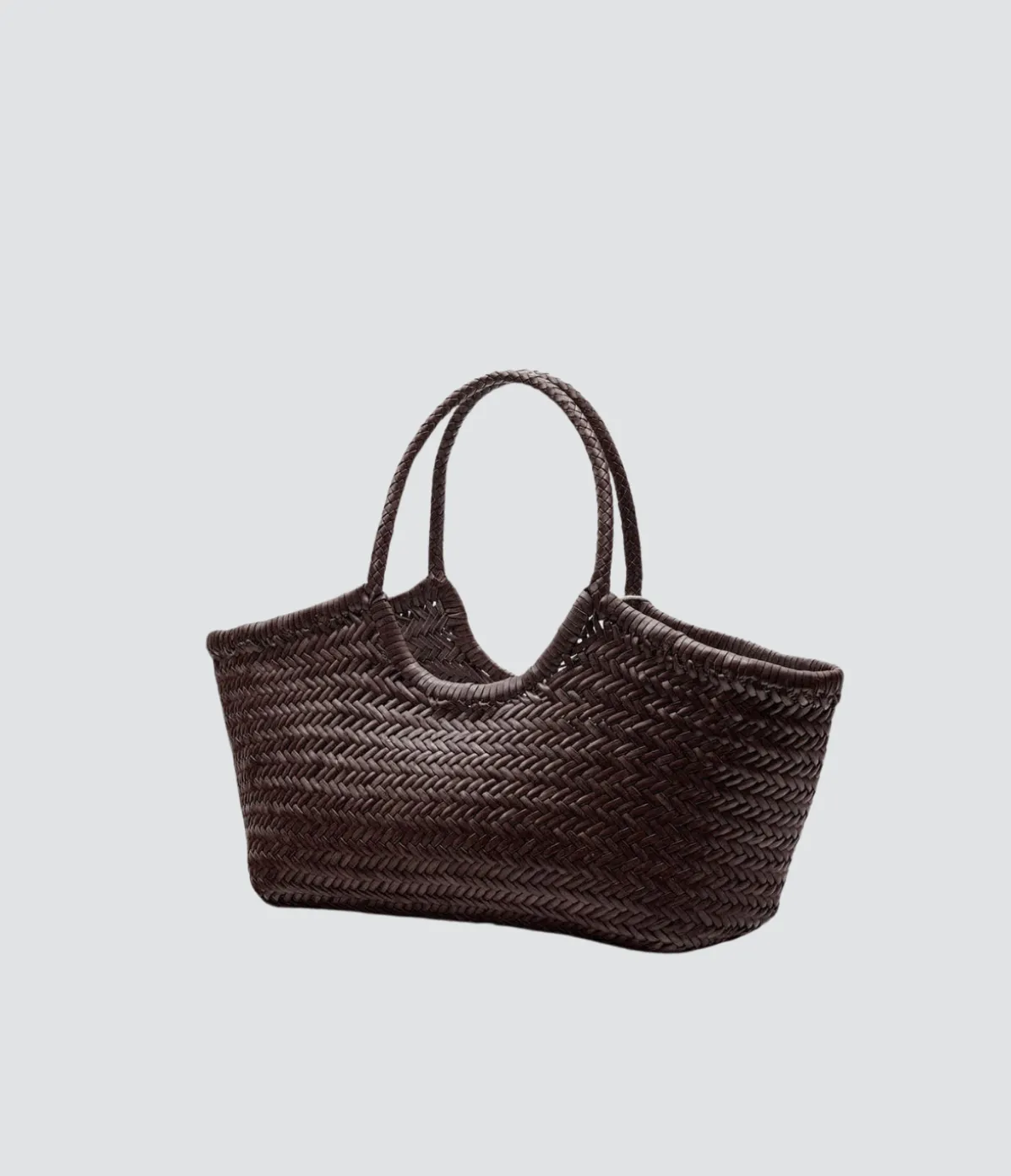 Nantucket Basket Bag In Dark Brown