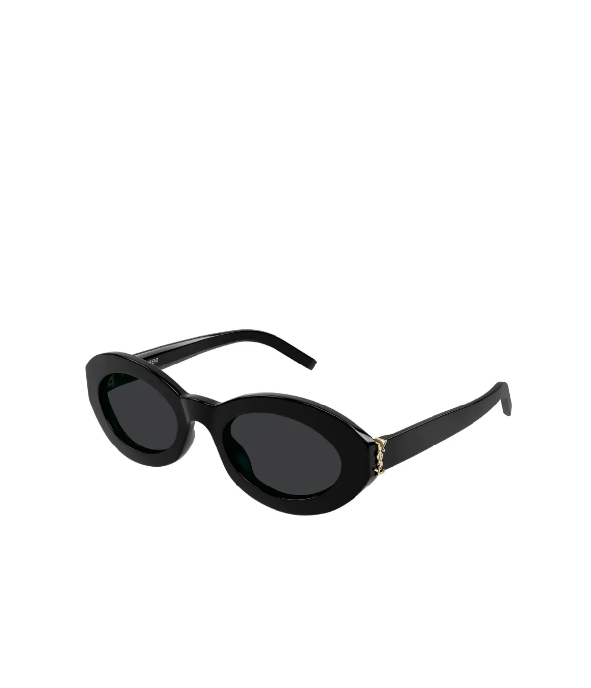 Narrow Oval Shaped Sunglasses In Black
