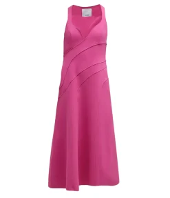 Newgate Midi Dress In Magenta