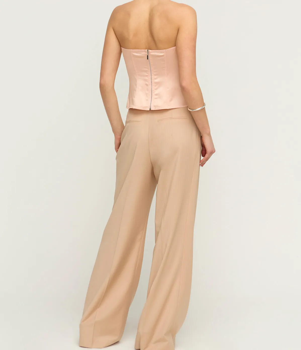 Noemie High Waisted Pant In Peach