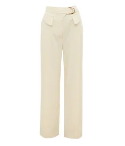 Oatley Belted Pant In Vanilla