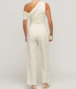 Oatley Belted Pant In Vanilla