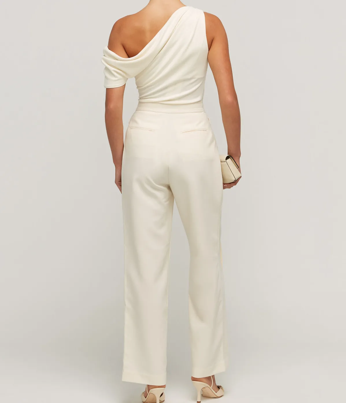 Oatley Belted Pant In Vanilla