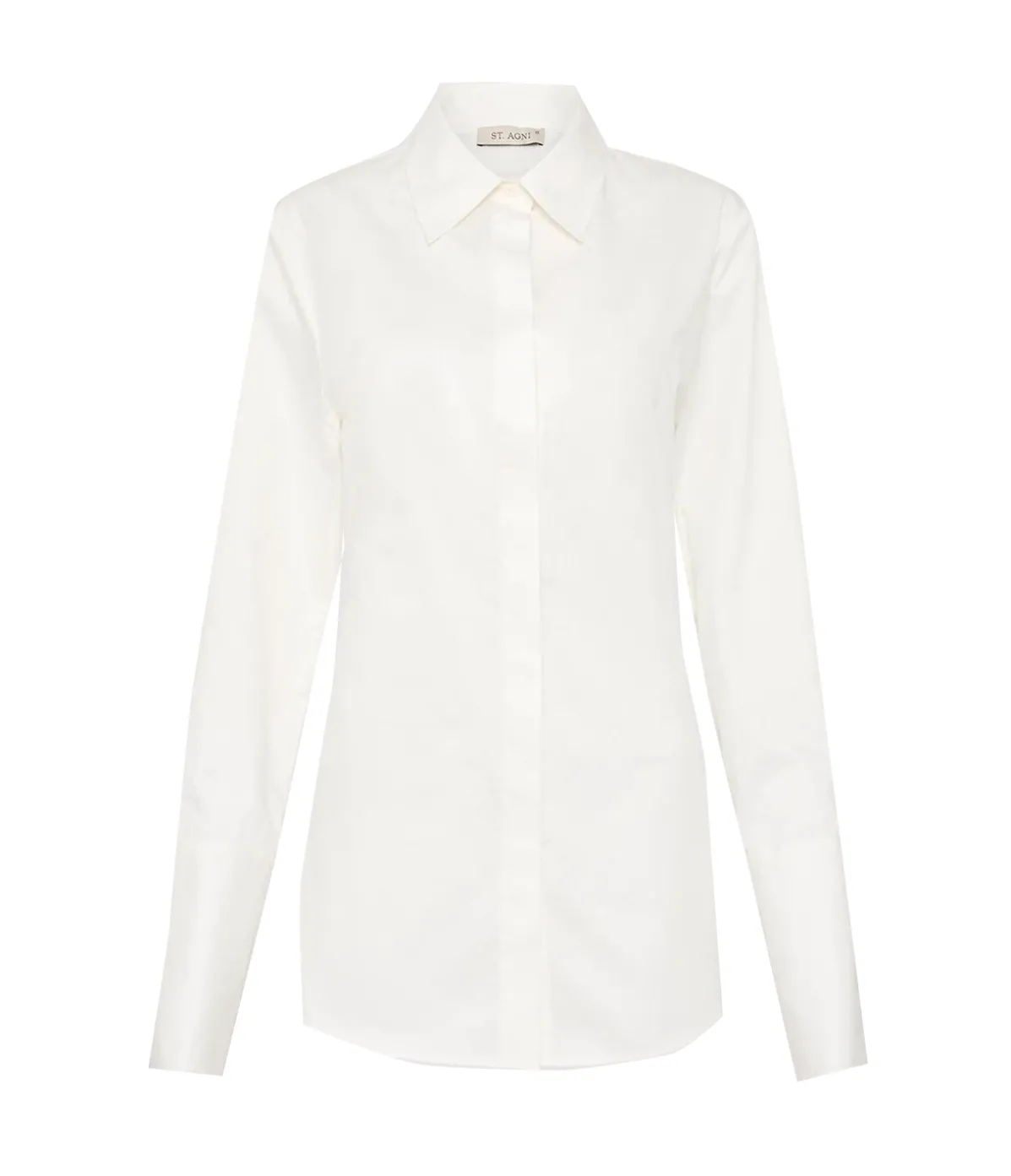 Open Back Cotton Shirt In White