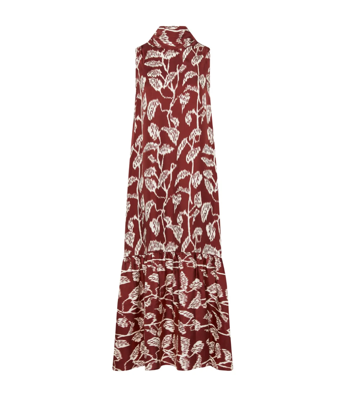 Oslo Silk Dress In Burgundy Vine
