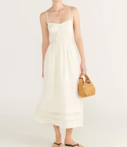 Panelled Midi Dress In Fleur