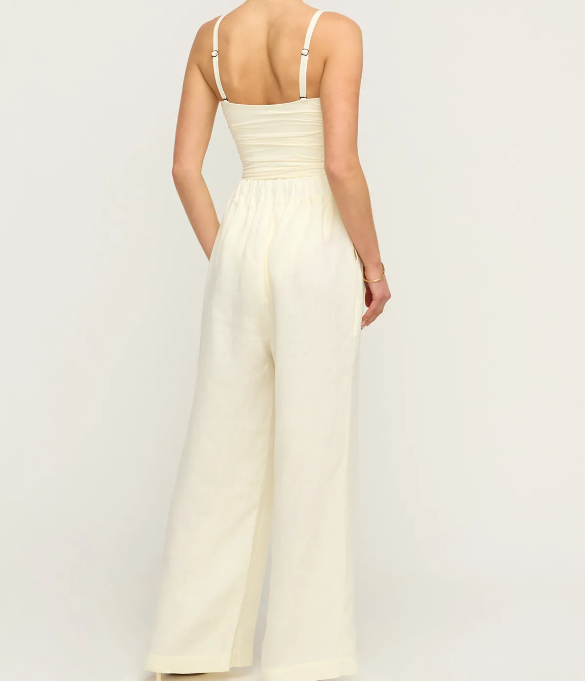 Pantheon Linen Pant In Porcelain