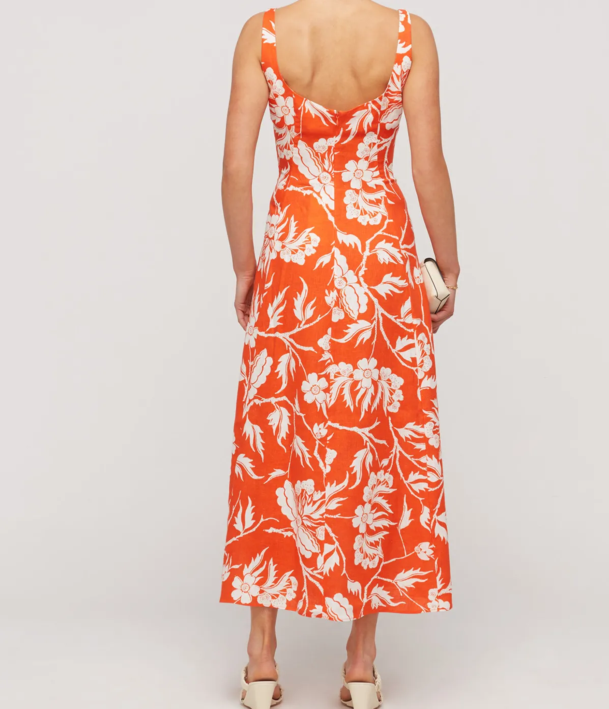Perdita Maxi Dress In Poppy White