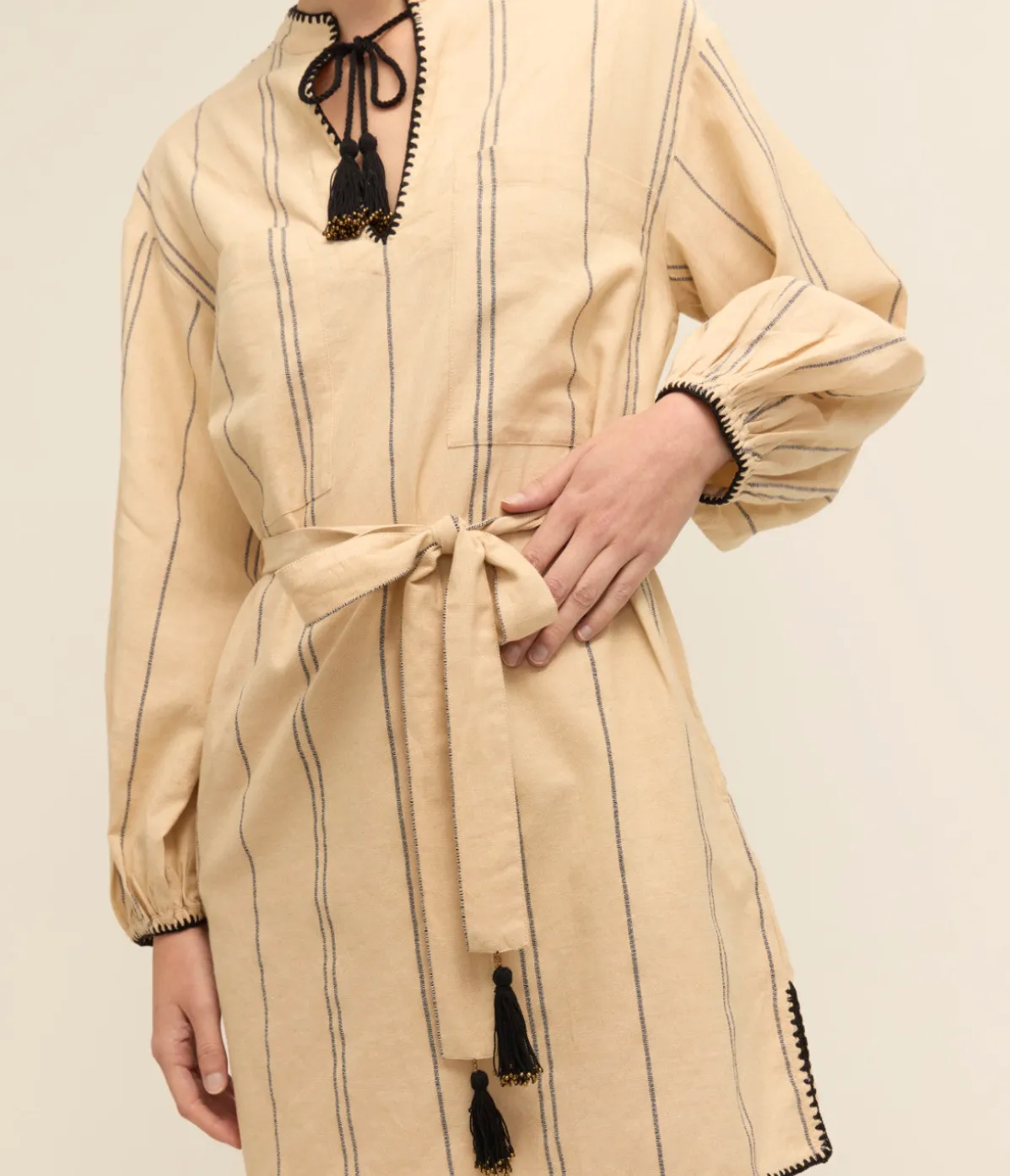 Plato Dress In Kolonaki Stripe