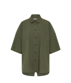 Poplin Shirt In Olive
