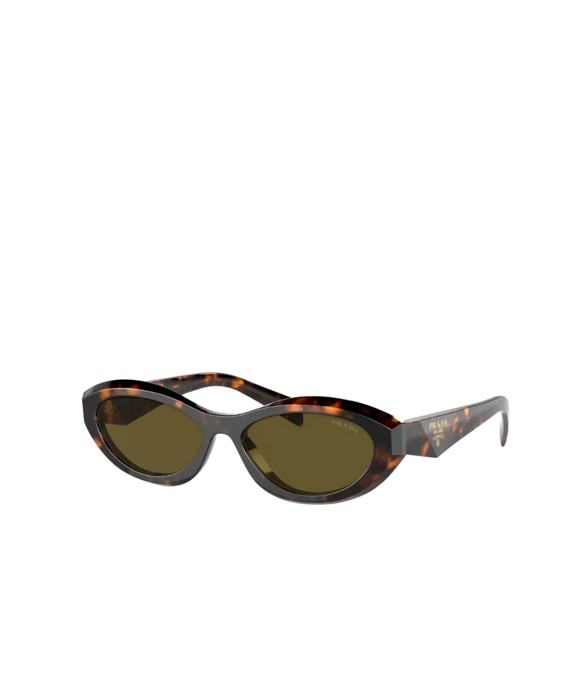 Prada Oval Sunglasses In Honey Tortoise