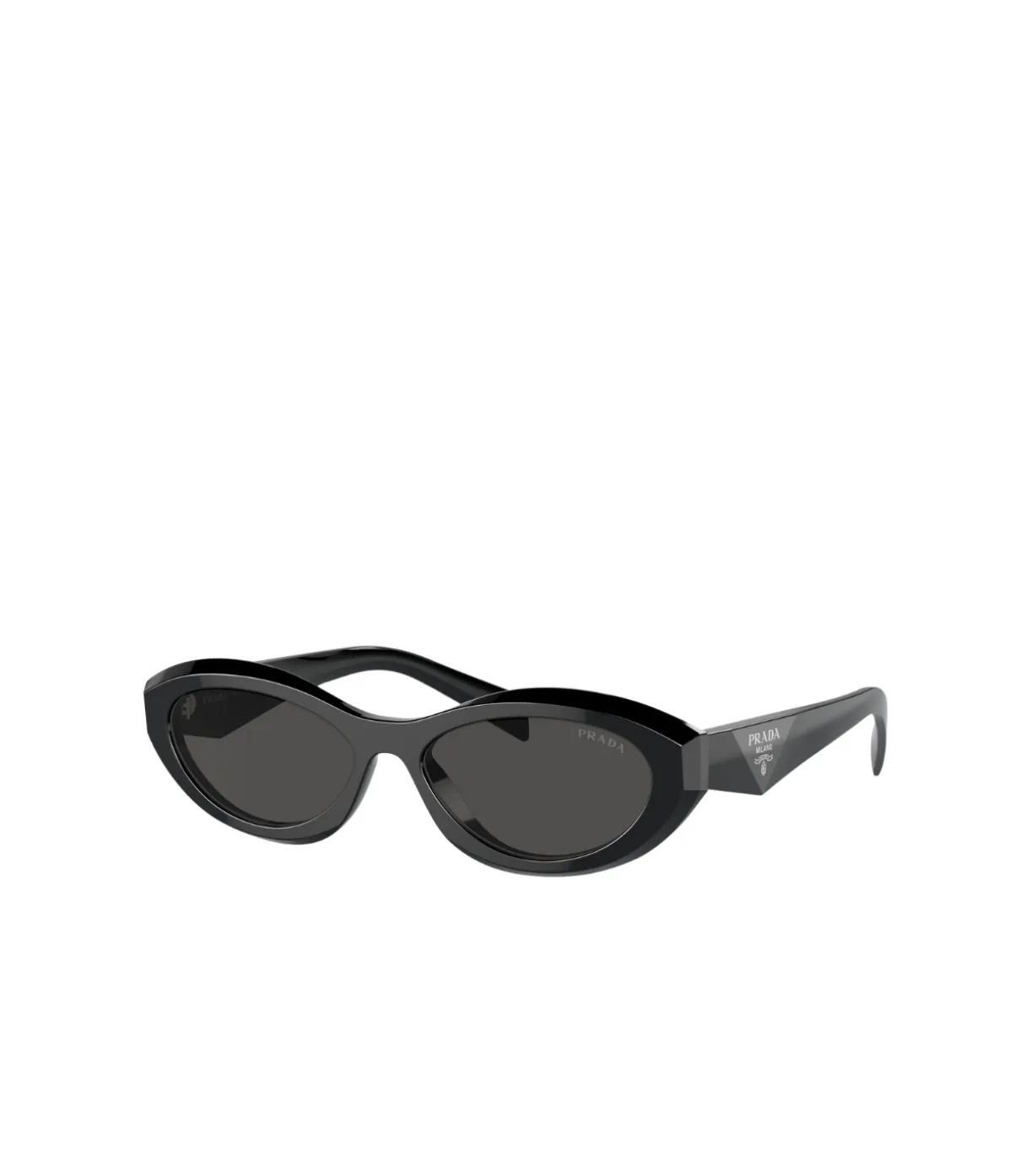 Prada Oval Sunglasses In Black