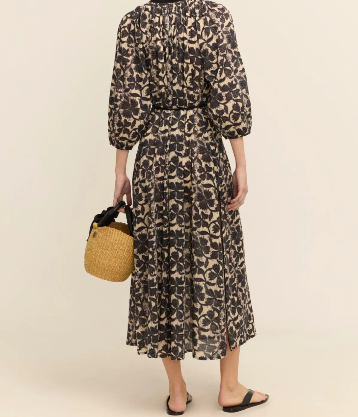 Priam Caftan Dress In Clover Print