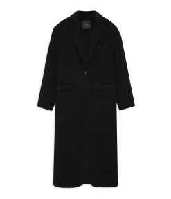 Quinn Cashmere Blend Coat In Black