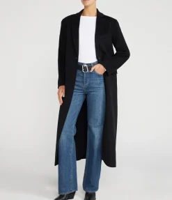 Quinn Cashmere Blend Coat In Black