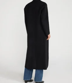 Quinn Cashmere Blend Coat In Black