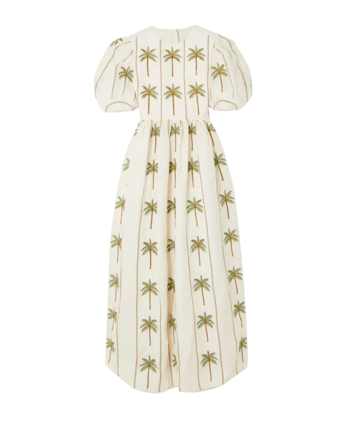 Raquel Linen Embroidered Maxi Dress In Victoria