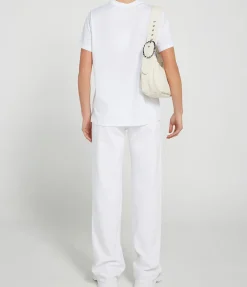 Relaxed Basic Peach T-shirt In Bright White