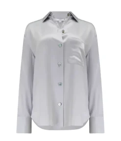 Relaxed Long Sleeve Blouse In Silverstone