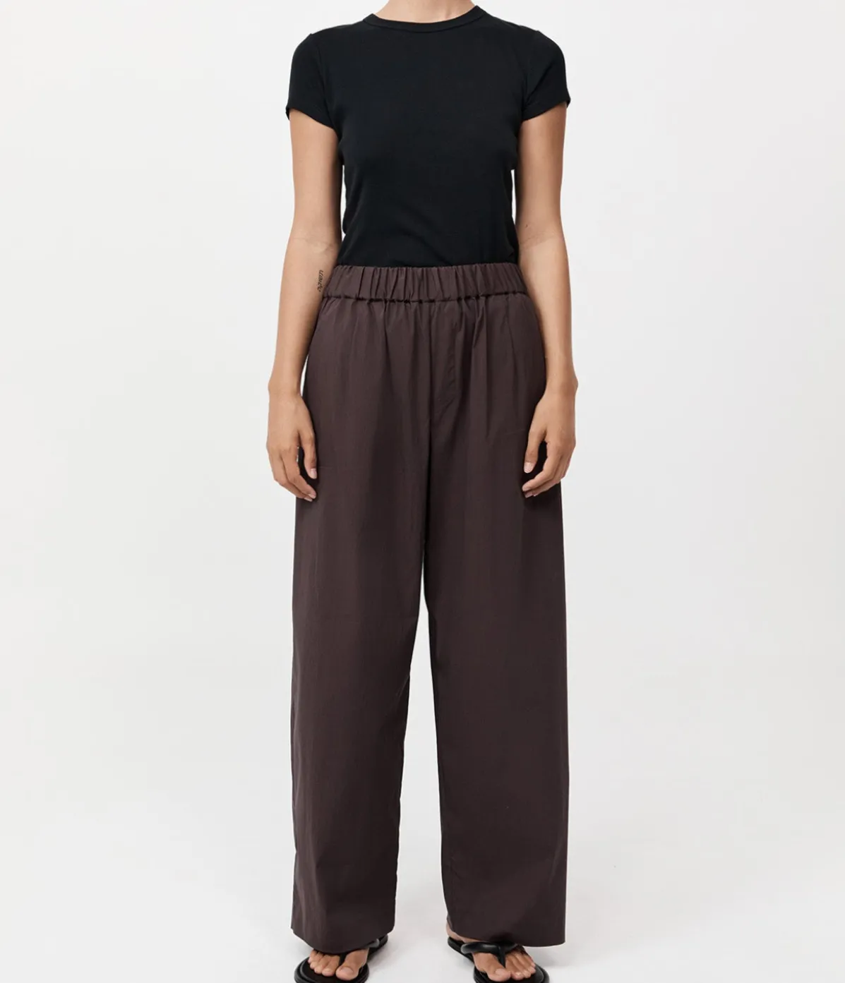 Relaxed Pants In Chocolate Plum