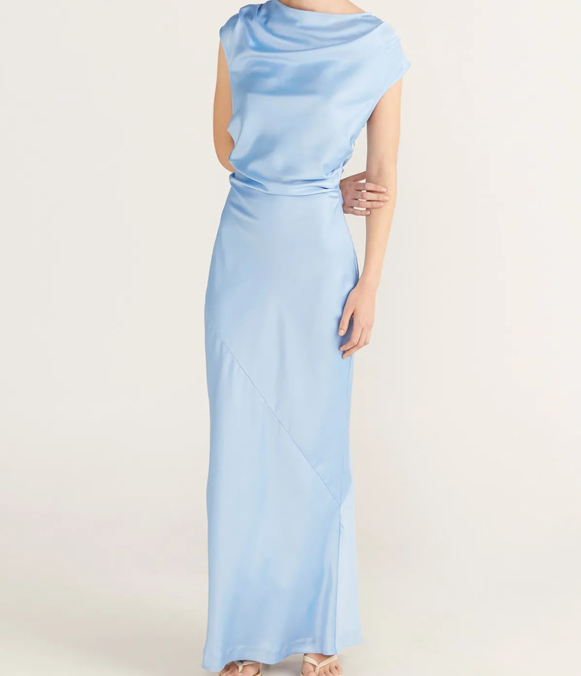 Rina Maxi Dress In Sky Blue