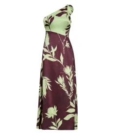 Riviera One Shoulder Maxi Dress In Australiana Floral