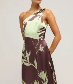 Riviera One Shoulder Maxi Dress In Australiana Floral