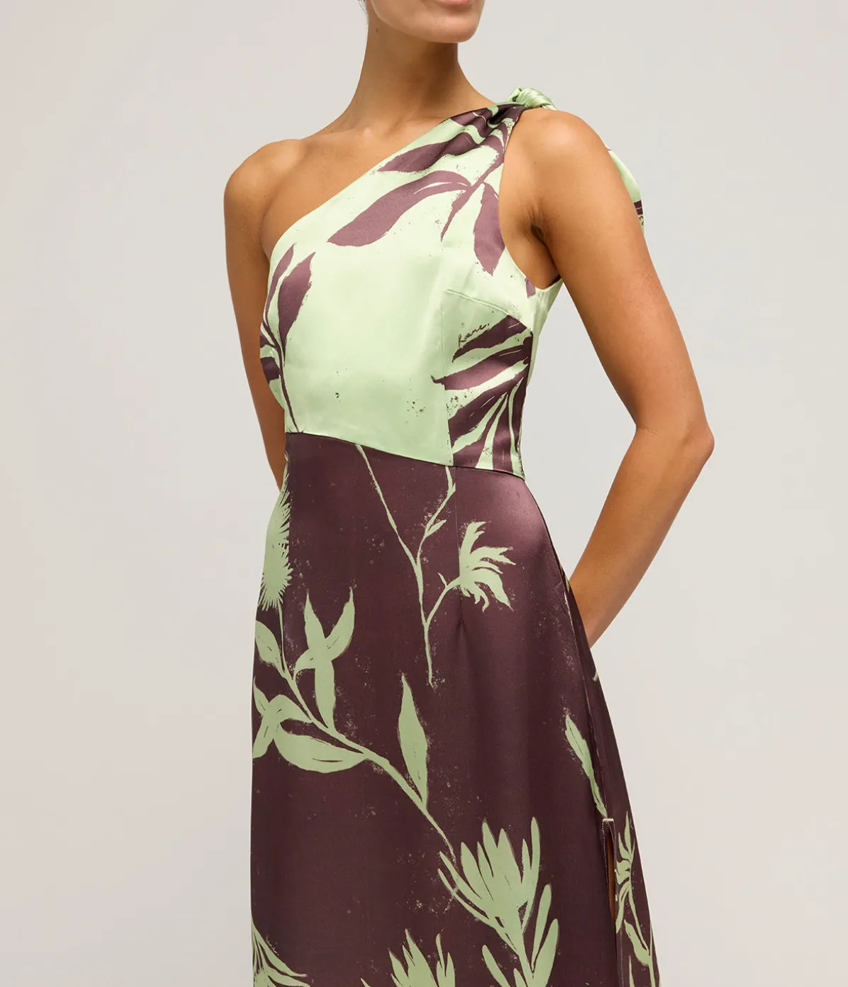 Riviera One Shoulder Maxi Dress In Australiana Floral