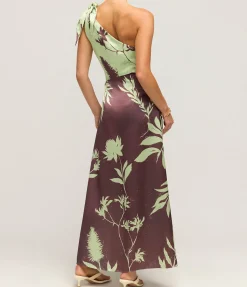 Riviera One Shoulder Maxi Dress In Australiana Floral