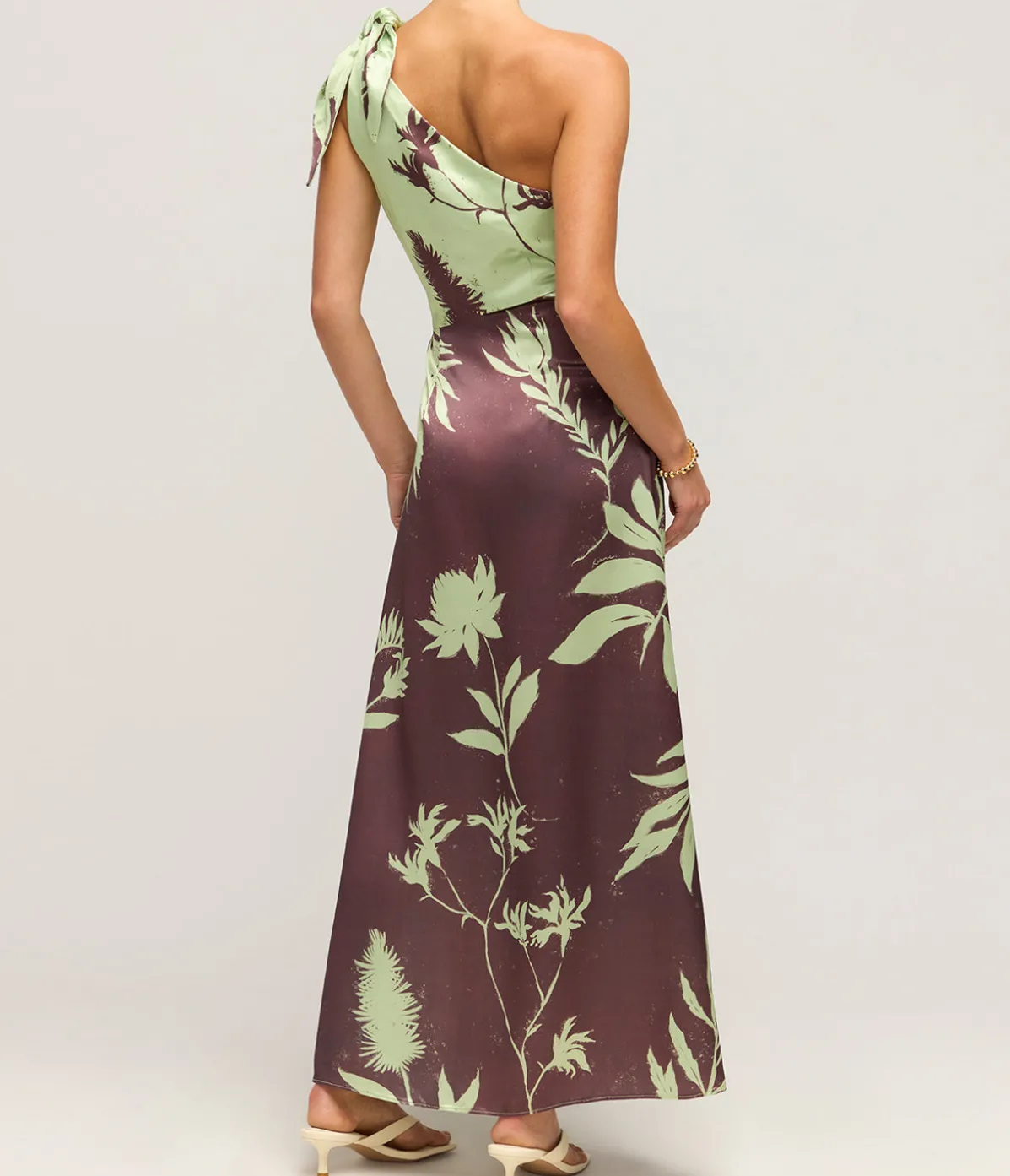 Riviera One Shoulder Maxi Dress In Australiana Floral