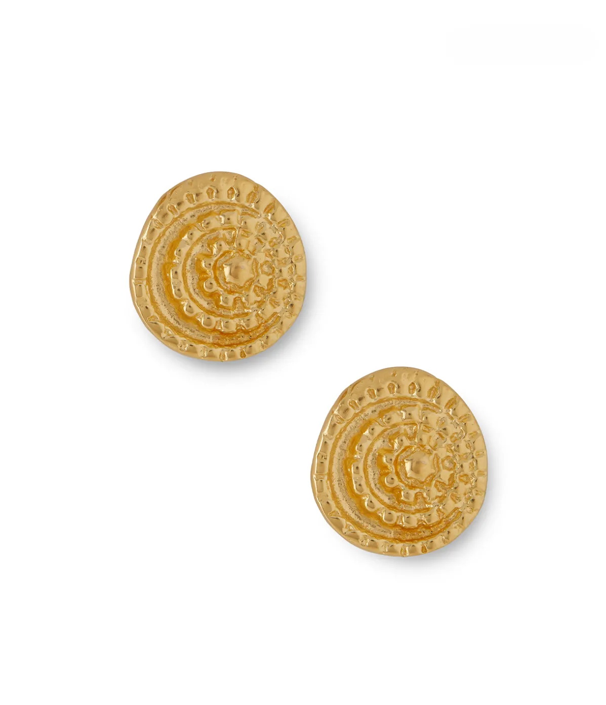 Rock Earrings In Gold