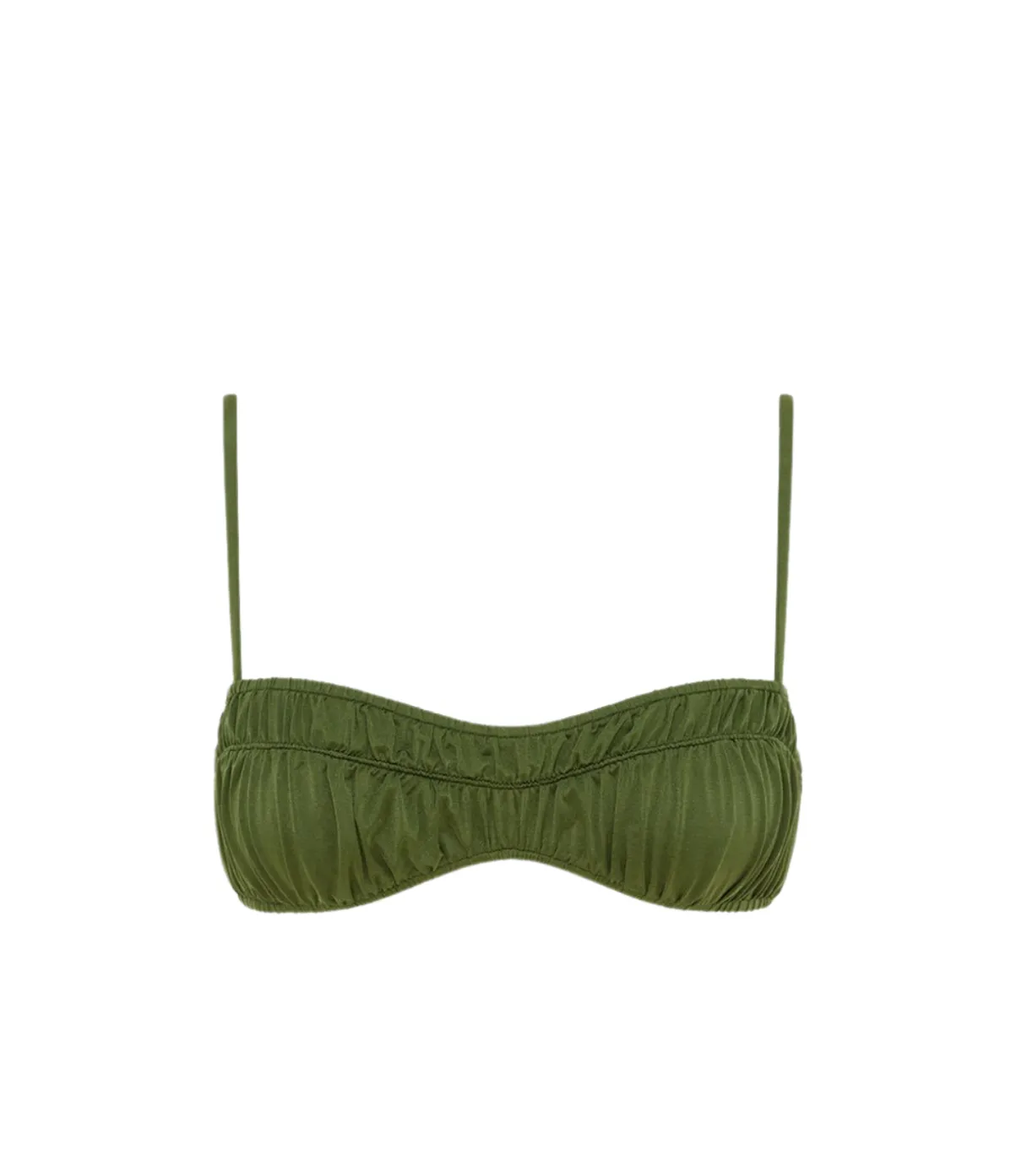 Ruched Crop In Olivine