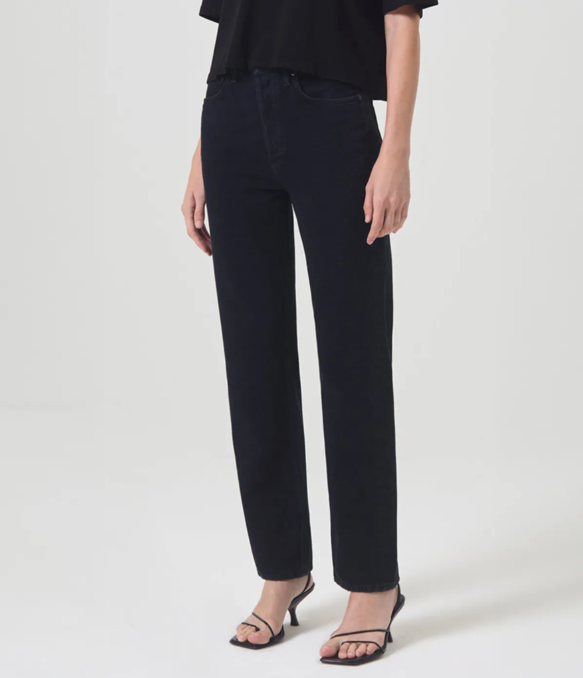 90's Pinch Waist Hight Rise Straight In Crushed