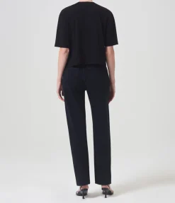 90's Pinch Waist Hight Rise Straight In Crushed