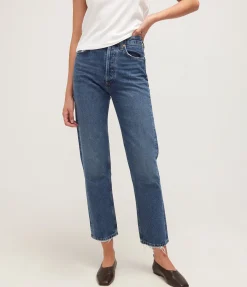 90's Pinch Waist Hight Rise Straight In Range