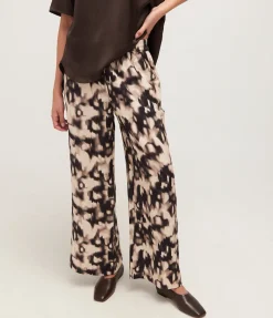 Sahelena Wide Leg Pants In Animalier