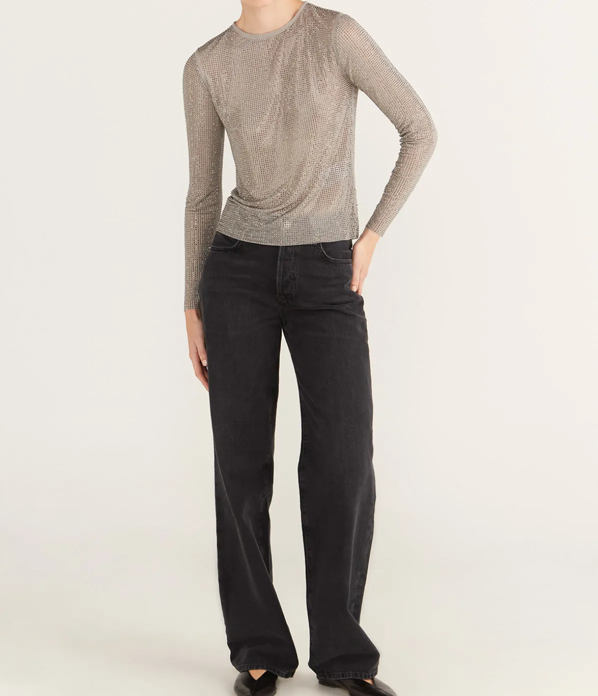 Samagda Dimante Top In Light Grey
